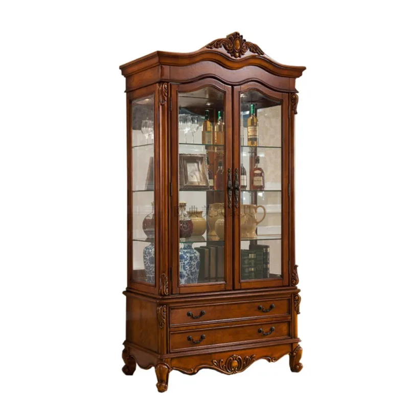 Wine & Beer Unlimited Spirits Photos - American solid wood double-door wine cabinet