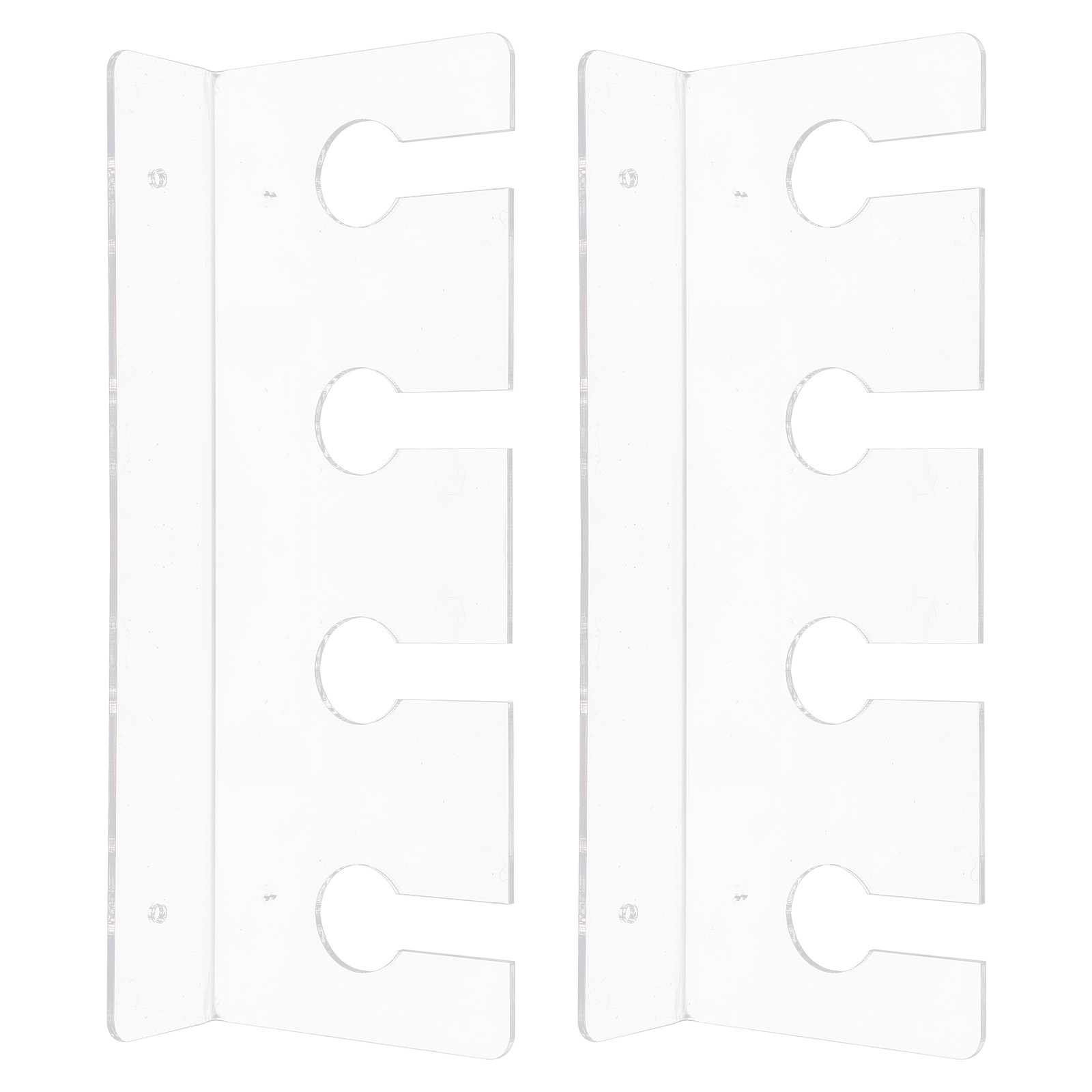 Wine Rack Wall Mount - 2Pcs Acrylic Wine Glass Holder Under