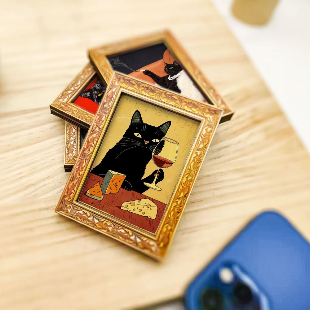 1 elegant black cat fridge mag - Wine Beer Refrigerator ulasan dan harga