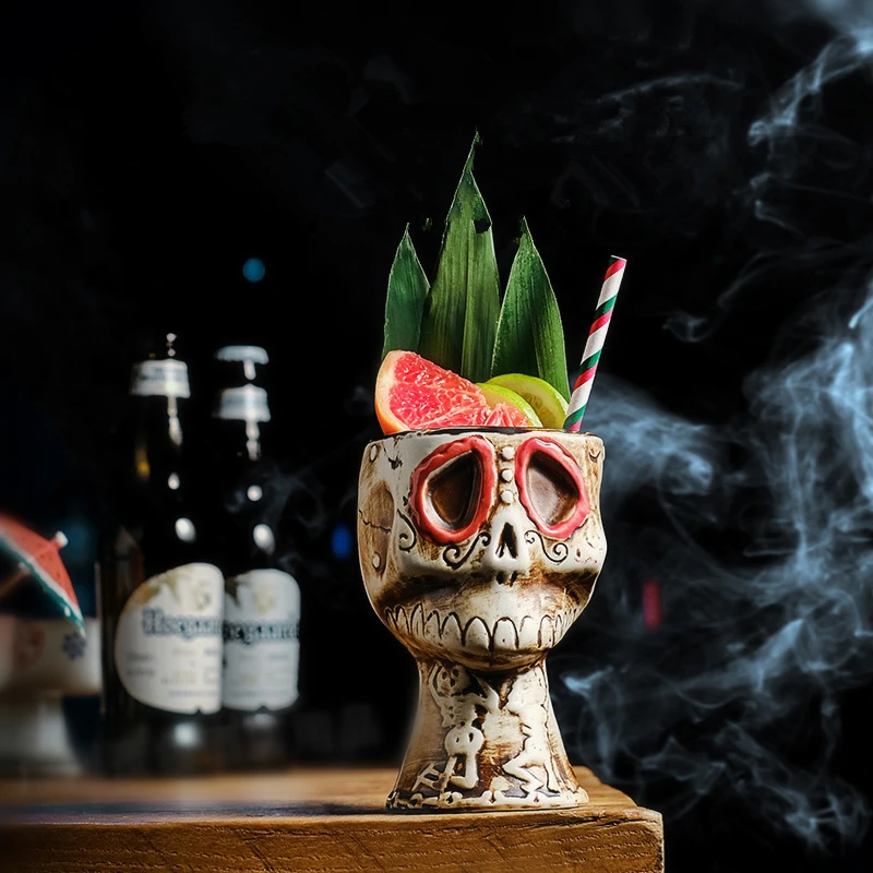Halloween Skull Ceramic Mug -  - Wine Beer Mix ulasan dan harga
