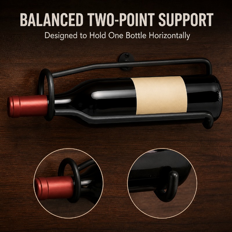 Wall‑Mounted Metal Wine Rack M - Wine Rack Wall Mount ulasan dan harga