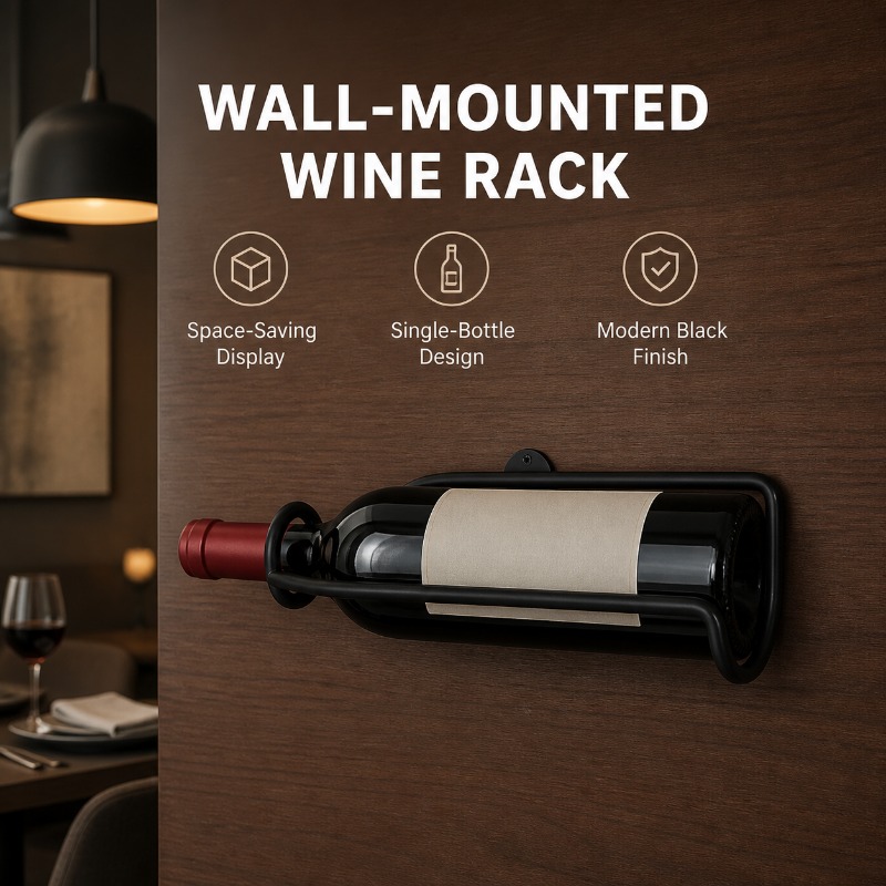 Wall‑Mounted Metal Wine Rack M - Wine Rack Wall Mount ulasan dan harga