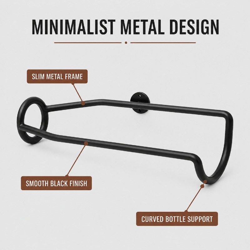 Wall‑Mounted Metal Wine Rack M - Wine Rack Wall Mount ulasan dan harga