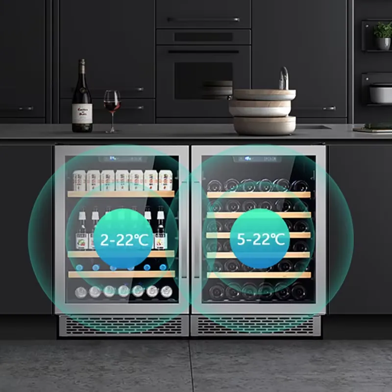 48 Bottle Wine Fridge Dual Gla - Wine Beer Fridge Dual Zone ulasan dan harga