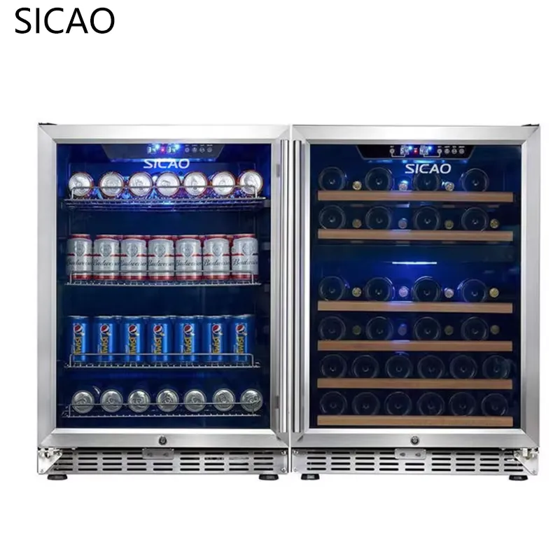 2 Door Wine Beer Fridge Glass  - Wine Beer Fridge Dual Zone ulasan dan harga