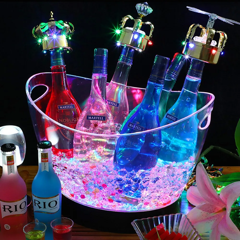8L Transparent LED Luminous Ic - Beer Wine Up ulasan dan harga