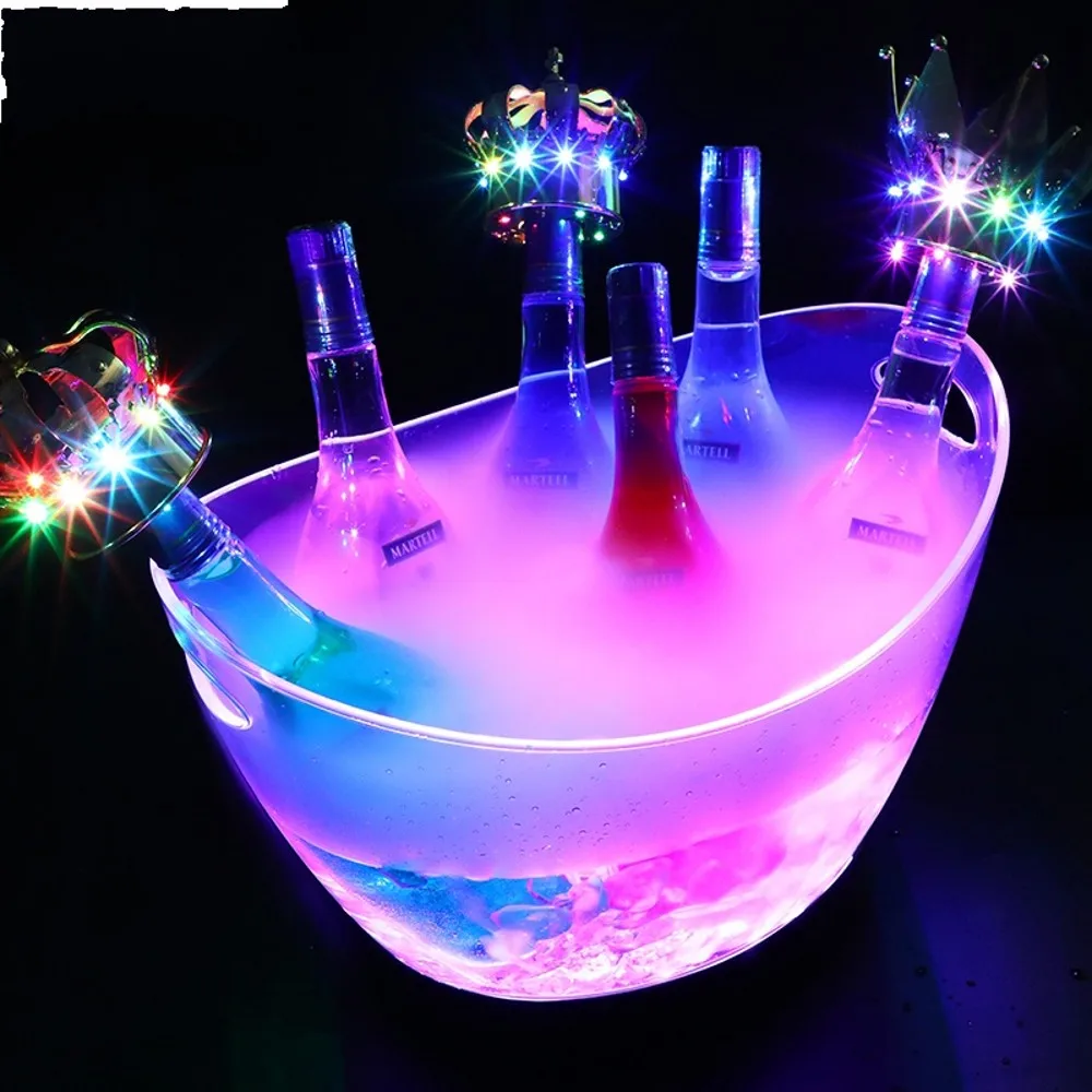 8L Transparent LED Luminous Ic - Beer Wine Up ulasan dan harga