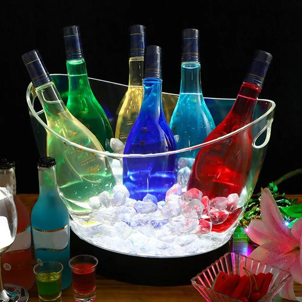 8L Transparent LED Luminous Ic - Beer Wine Up ulasan dan harga