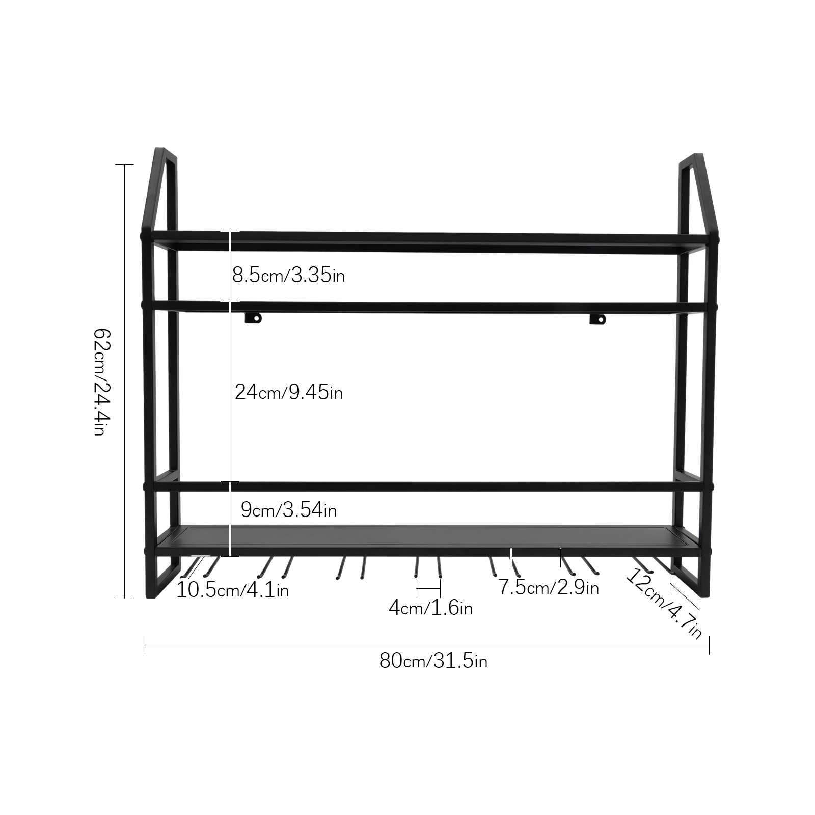 Double-layer Wine Rack Wall-Mo - Wine Rack Wall Mount ulasan dan harga