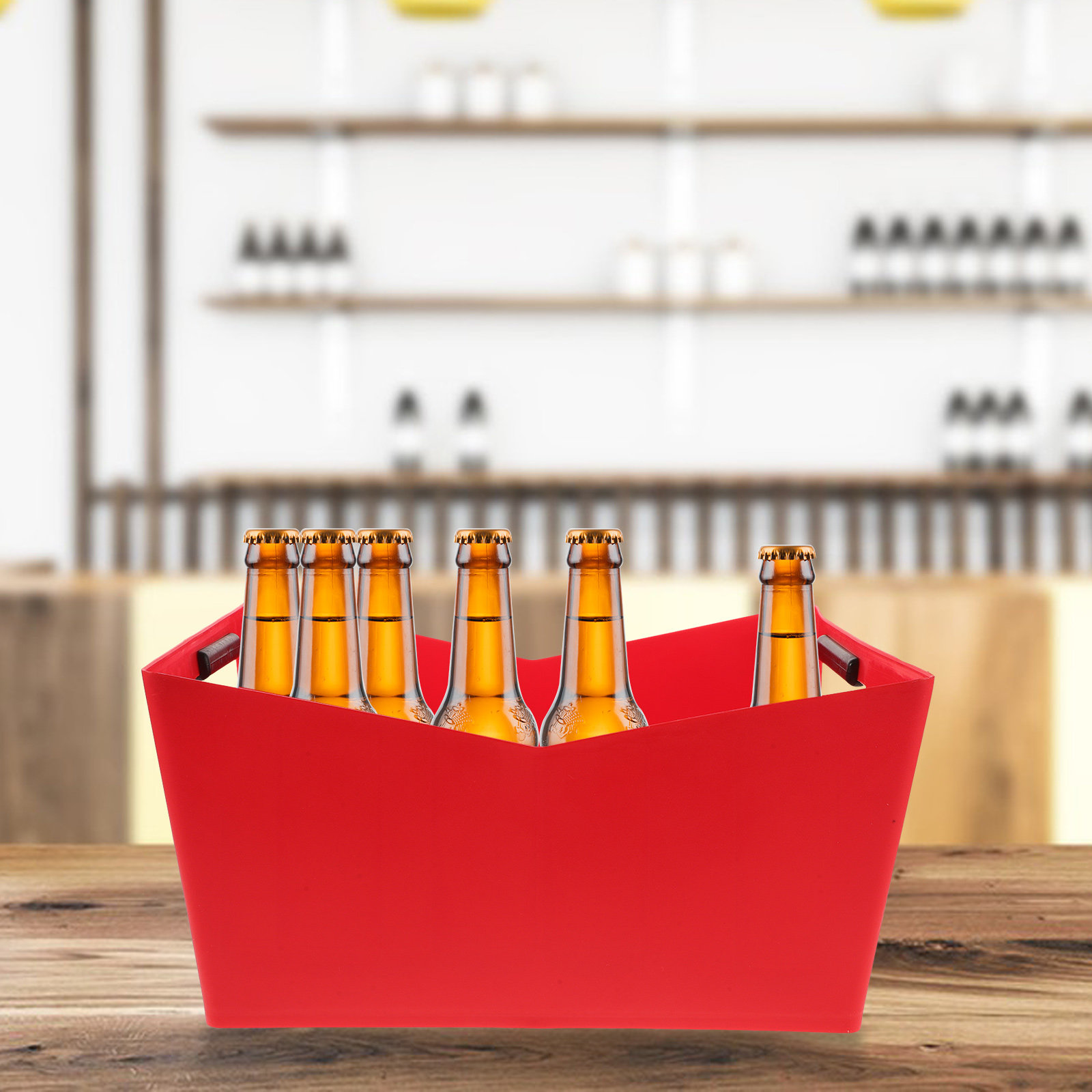 Plastic Ice Cube Bucket V Type - Wine Beer Type ulasan dan harga
