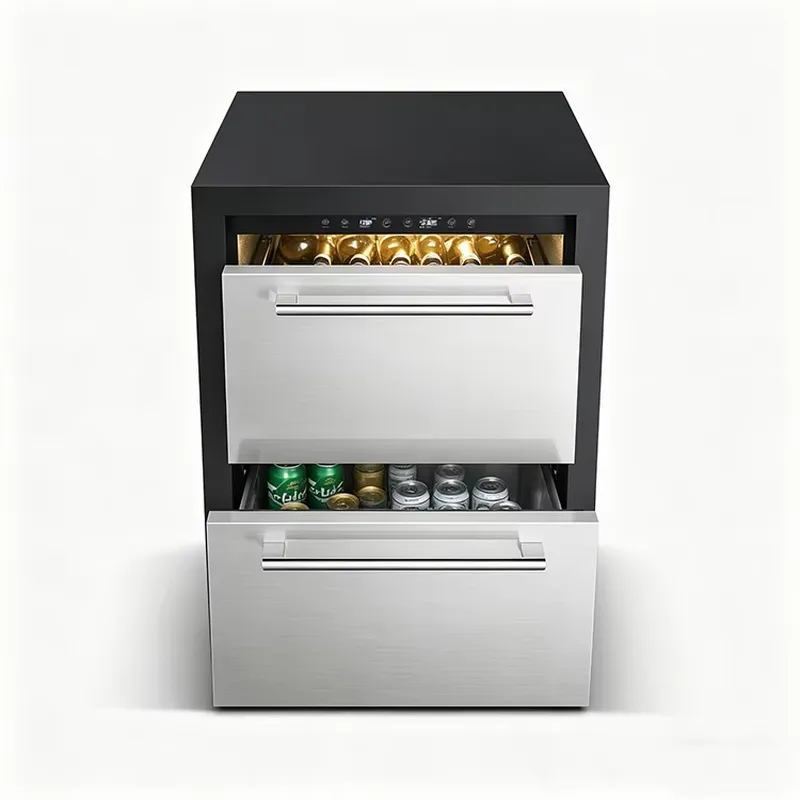 Black and Durable Stainless St - Wine Beer Fridge Dual Zone ulasan dan harga