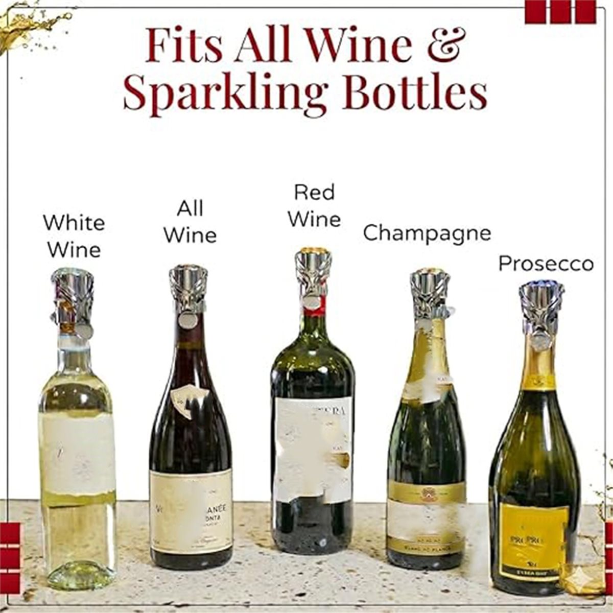 (A02R] 2Pcs Wine Stopper & Cha - Wine & Beer Unlimited Spirits Photos ulasan dan harga