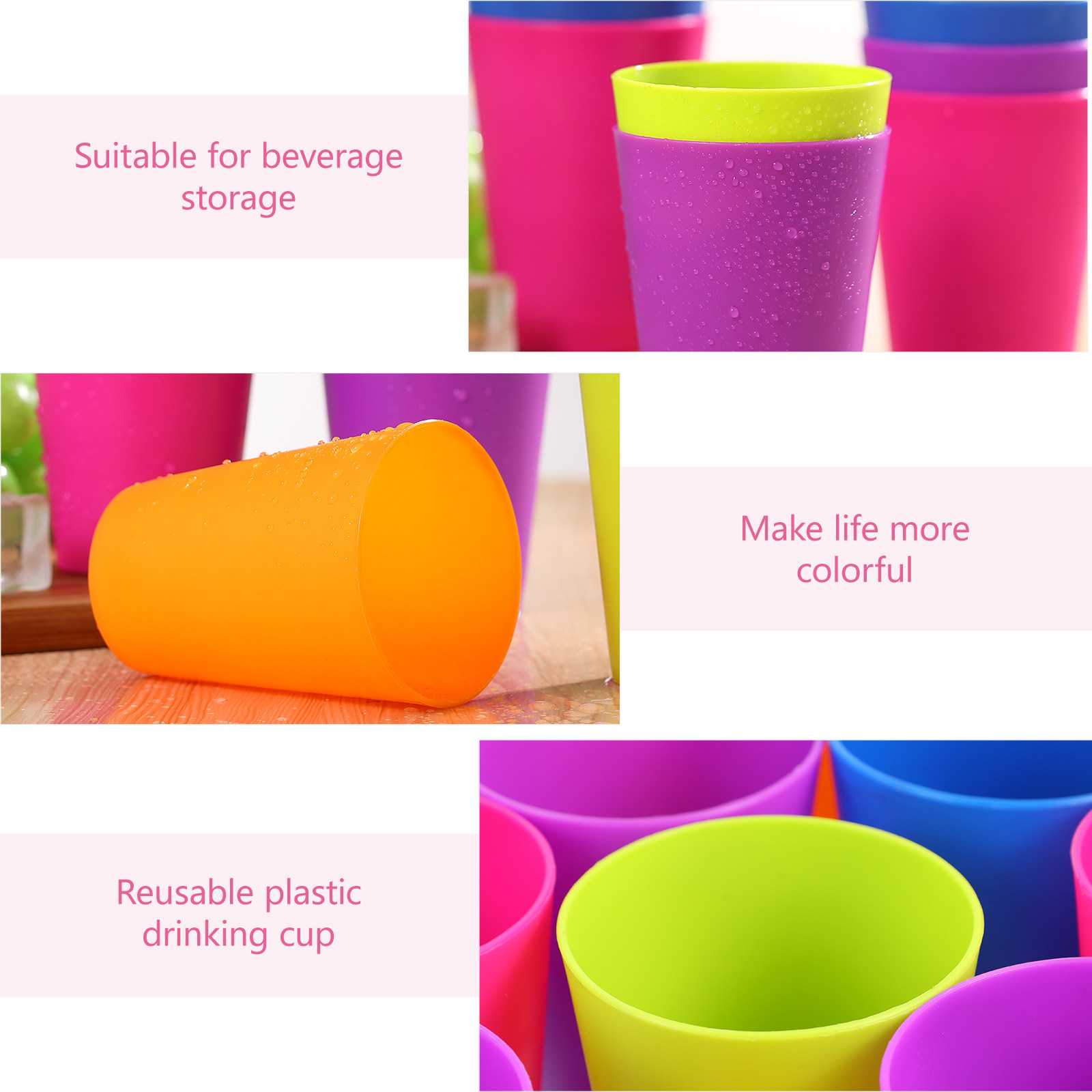15Pcs Mixed Color Plastic Drin - Wine Beer Mix ulasan dan harga