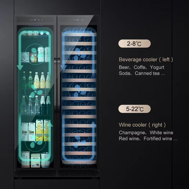 Built In Beverage Fridge Doubl - Wine Beer Fridge Dual Zone ulasan dan harga