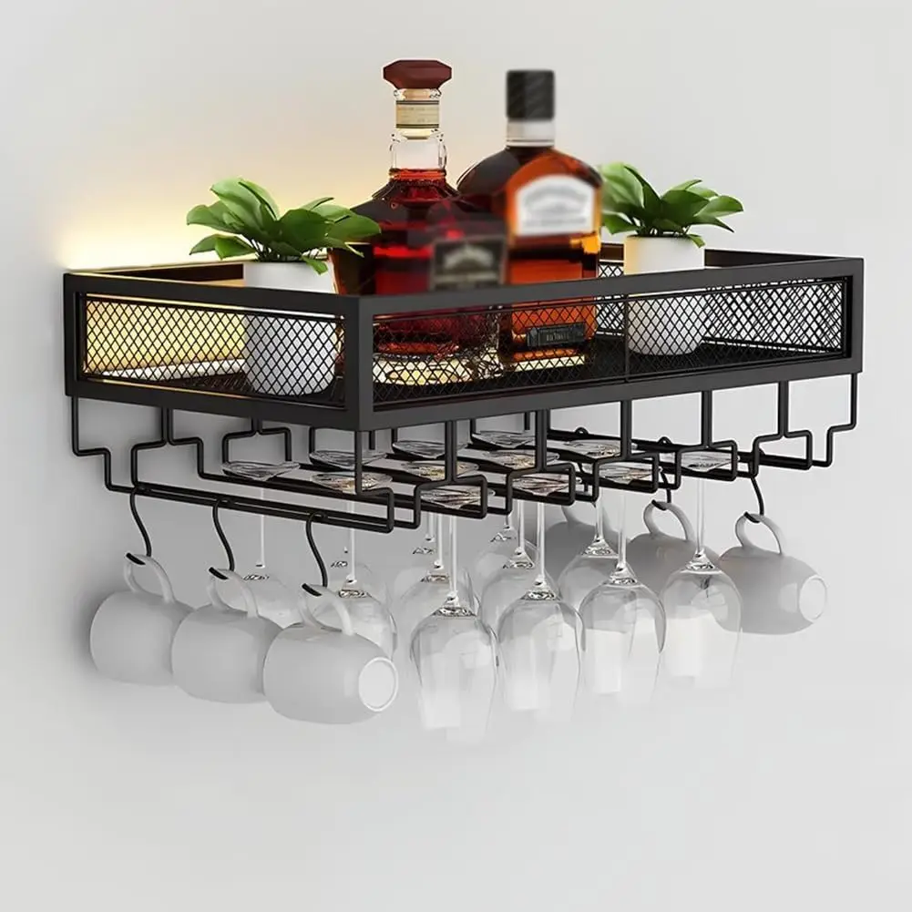 Wine Rack Wall Mounted with LE - Wine Rack Wall Mount ulasan dan harga