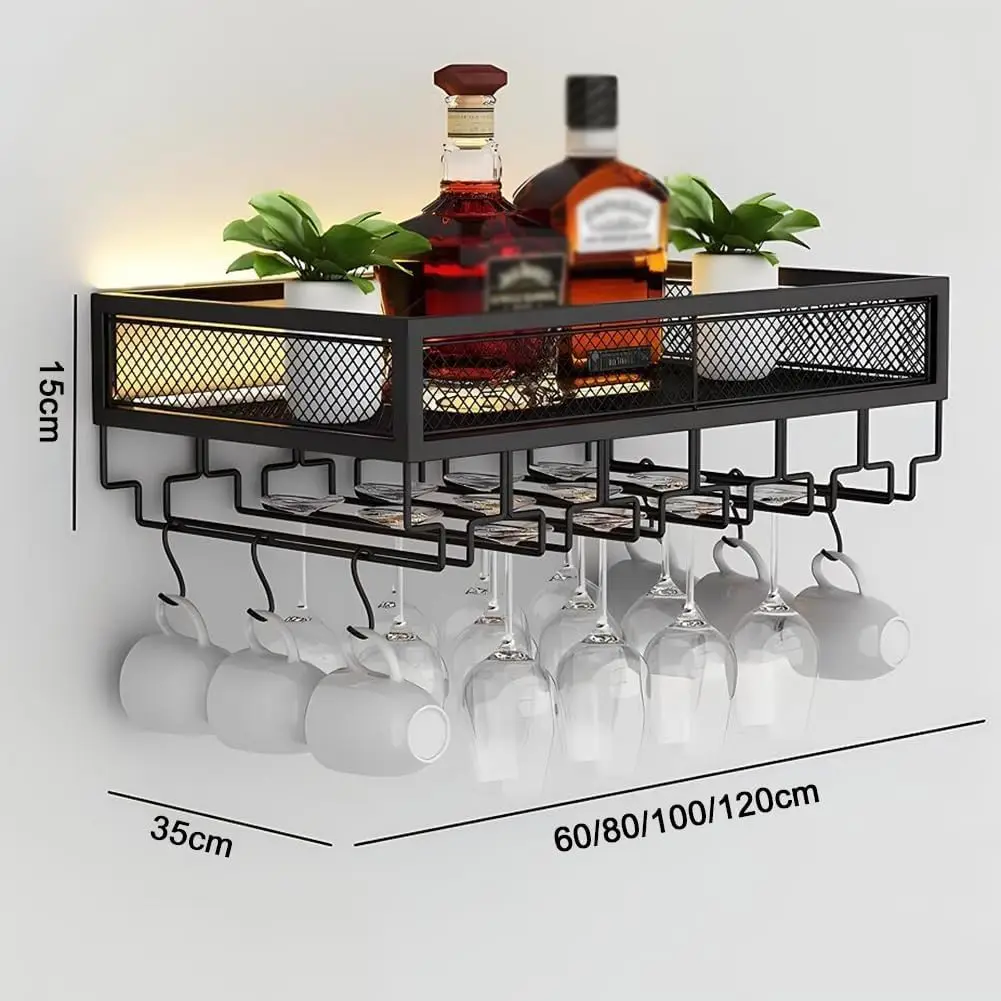 Wine Rack Wall Mounted with LE - Wine Rack Wall Mount ulasan dan harga